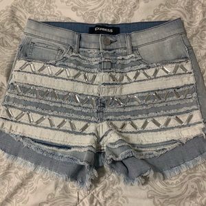 Express high-rise shorts